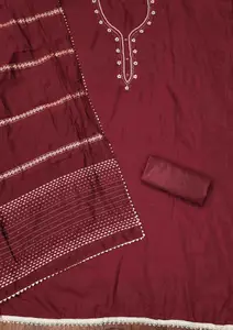 KIMISHA Floral Embellished Unstitched Dress Material