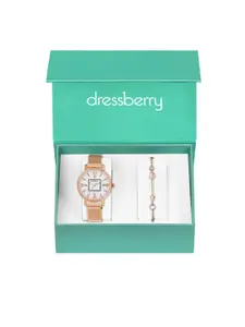 DressBerry Women Watch & Bracelet Gift Set