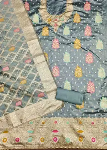 KIMISHA Woven Design Unstitched Dress Material