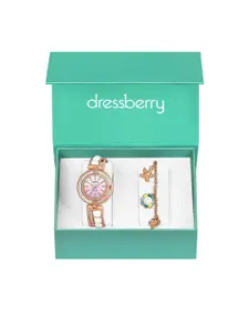 DressBerry Women Watch & Bracelet Gift Set