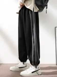 culish Men Striped Mid Rise Joggers