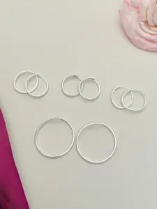 Sangria Set of 4 Adorable Silver-Plated Toe Rings