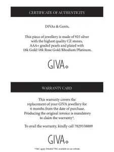 GIVA 925 Sterling Silver Dainty Darling Rhodium-Plated CZ Studded Adjustable Finger Ring