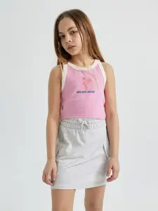 DeFacto Girls Printed Cotton Top