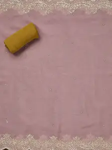 Koskii Floral Embroidered Beads and Stones Unstitched Dress Material