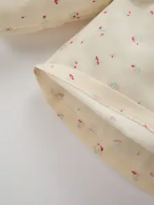 DeFacto Girls Floral Printed Peter Pan Collar Pure Cotton Casual Top