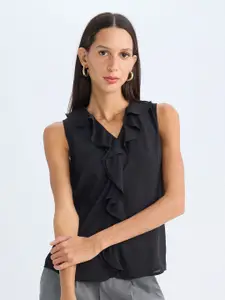 DeFacto women v neck solidTop