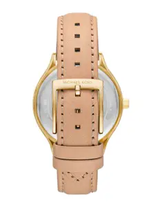 Michael Kors Slim Runway Women Dial & Leather Straps Reset Time Analogue Watch MK7533