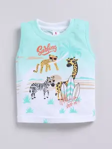 Annie  Infant Boys Selection Of 2 Printed Pure Cotton T-shirt With Shorts