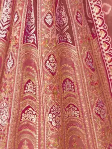 ODETTE Embroidered Sequinned Semi-Stitched Lehenga & Unstitched Blouse With Dupatta