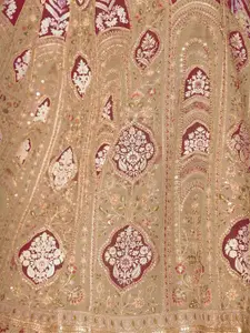 ODETTE Embroidered Semi-Stitched Lehenga & Unstitched Blouse With Dupatta