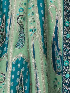 ODETTE Embroidered Semi-Stitched Lehenga & Unstitched Blouse With Dupatta