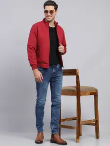 Monte Carlo Men Solid Mock Collar Cotton Padded Jacket