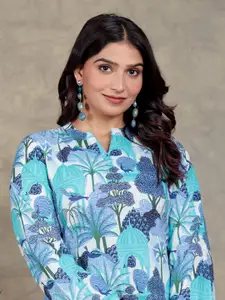 Aramya Women Printed V-Neck Cotton Kurti