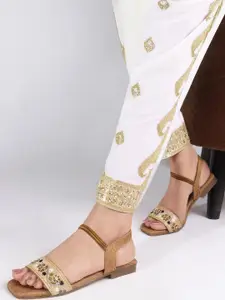 CORSICA Women Embellished Ethnic Open Toe Flats