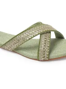 CORSICA Embellished Other Open Toe Flats Flats