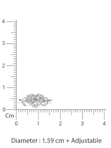 Zarkan 925 Sterling Silver Rhodium-Plated Cubic Zirconia Studded Finger Ring