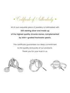 Zarkan 925 Sterling Silver Rhodium-Plated CZ Diamond Studded Adjustable Finger Ring