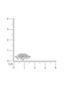 Zarkan 925 Sterling Silver Rhodium-Plated American Diamond Studded Adjustable Finger Ring