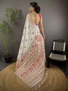 elora Woven Design Zari Silk Blend Banarasi Saree