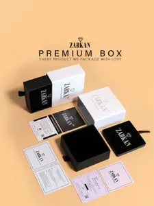 Zarkan 925 Sterling Silver Rhodium-Plated Cubic Zirconia Stone-Studded Finger Ring