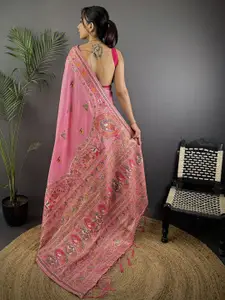elora Woven Design Silk Blend Banarasi Saree