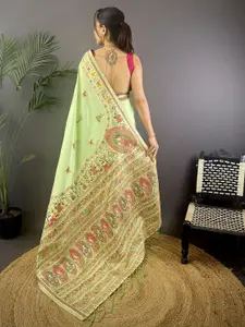 elora Woven Design Silk Blend Designer Banarasi Saree