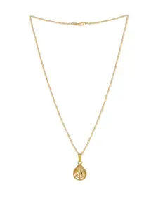 DressBerry Women Gold Plated Minimal Pendant With Chain