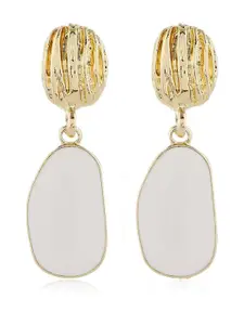 Anouk Gold-Plated Pearls Studded Teardrop Shaped Korean Drop Earring