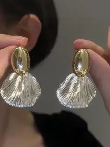 Anouk Gold-Plated Geometric Shaped Drop Earrings