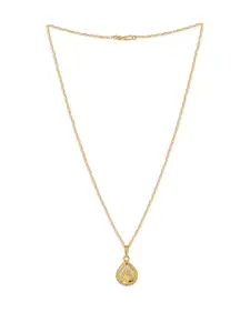DressBerry Gold Plated Artificial Stones Studded Minimal Necklace
