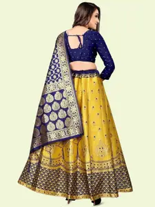 JULEE Ready to Wear Jacquard Lehenga & Unstitched Blouse With Dupatta