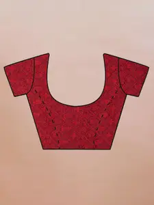 DEVATITHI Art Silk With Red Patola Weaved Border Saree