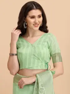 DEVATITHI Floral Striped Saree