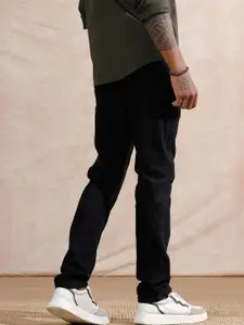 WROGN Men Comfort Slim Fit Mid-Rise Clean Look Elastane Jeans