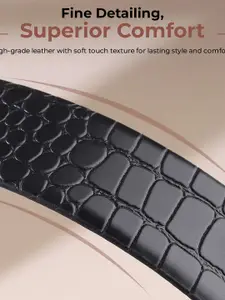 Provogue Men Textured Leather Reversible Formal Belt