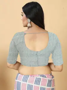 DEVATITHI Ice Blue Figaro Liva Saree