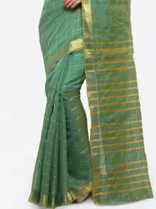 Anouk Rustic Checked Zari Pure Georgette Venkatgiri Saree