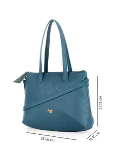 Baggit Textured Bowling Satchel with Tasselled