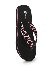 ROKKS Women Rubber Flip Flops