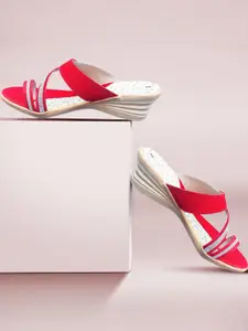 IndiForce Leather Wedge Peep Toes