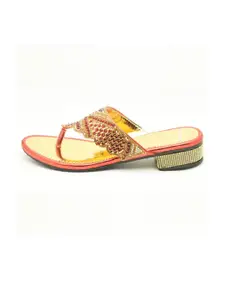 IndiForce Embellished Synthetic Block Heels