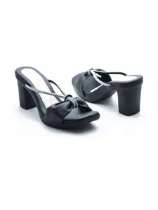 IndiForce Party Black Block Peep Toes
