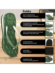 ROKKS Women Rubber Flip Flops