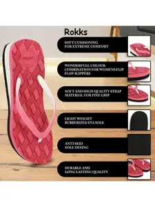ROKKS Women Printed Rubber Slip-On