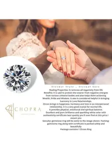 GenZcomplex Silver-Plated Brass Zircon Finger Ring