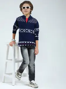 Monte Carlo Boys Geometric Printed Pullover Sweater