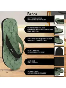 ROKKS Women Rubber Flip Flops