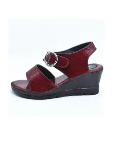 IndiForce Leather Party Wedge heels