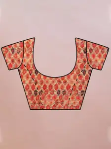 DEVATITHI Peach Linen Blend Saree